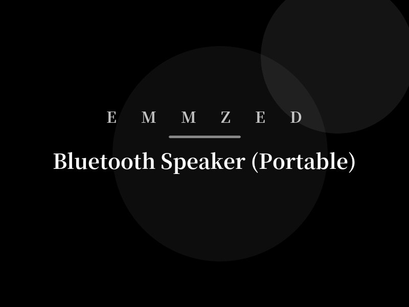 Bluetooth Speaker (Portable)