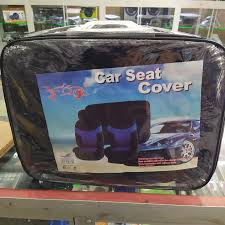 Universal Car Seat Cover Set — Black &amp; Blue Sport Fit