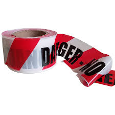 Danger Barricade Tape — 200m Red/White Hazard Roll