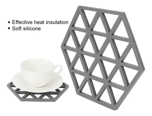 Heat-Insulating Silicone Trivet Mat — Geometric Honeycomb