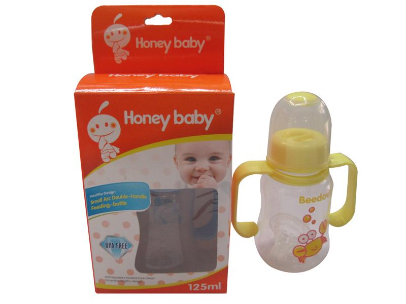 Honey Baby Feeding Bottle — BPA-Free, Double Handle